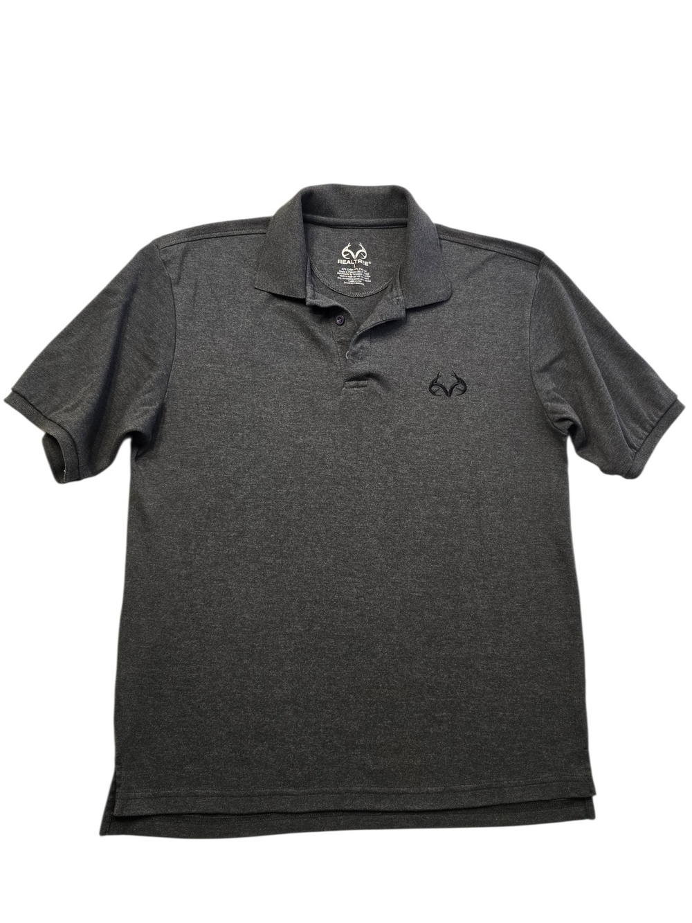 Realtree Men's Charcoal Gray Polo Shirt